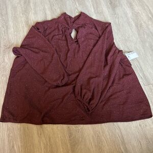 Nine West Burgundy Sweater